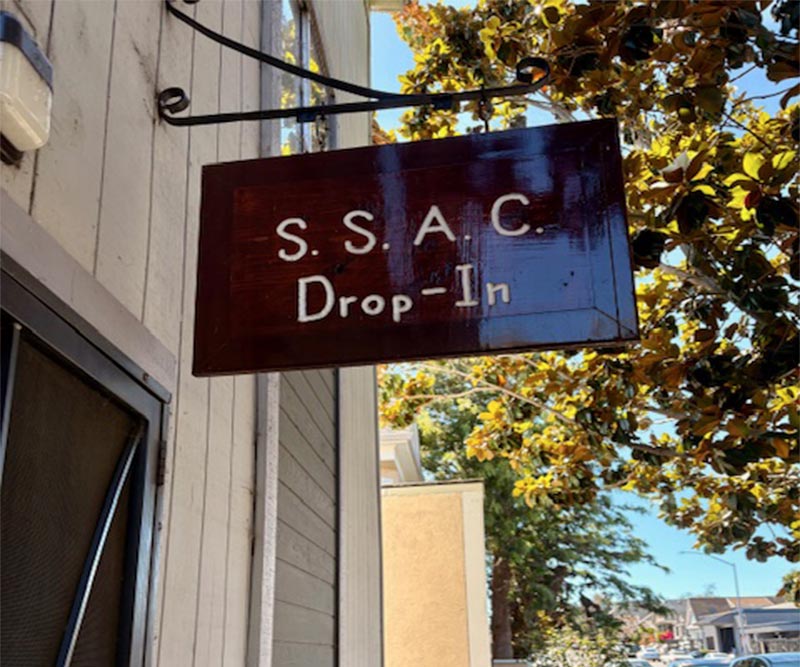 Southern Solano Alcohol Council sign with the words "Drop-In" underneath the abbreviated program name
